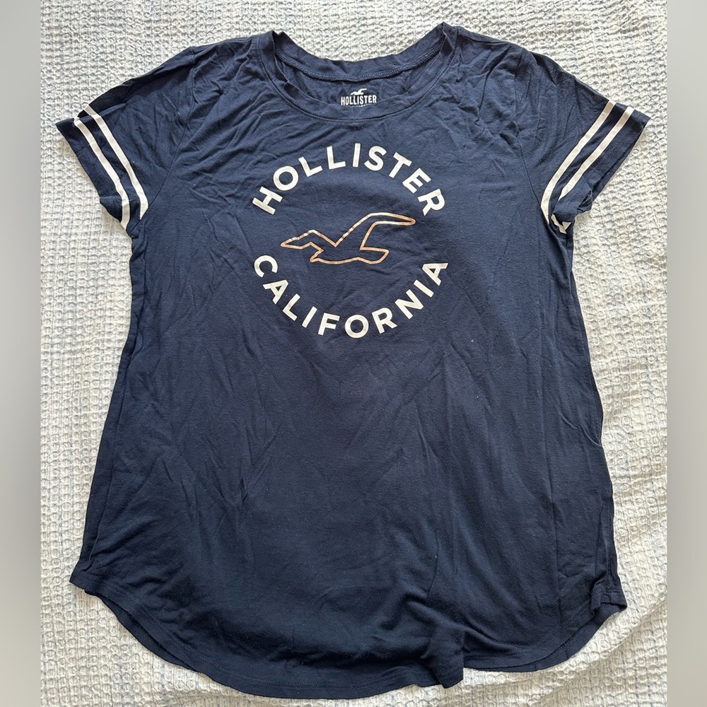 hollister flowly t-shirt in navy blue